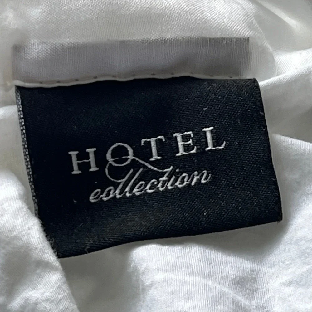 Hotel Collection Duvet Cover Queen White Black Ribbon Trim 100% Cotton Modern